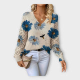 KNITTED SWEATER WITH LACE DETAILS