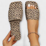 JASMINA - FLAT LOAFERS WITH LEOPARD PRINT