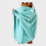 KNITTED JACKET WITH HOOD