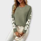 SILKE - SWEATER WITH FLORAL PATTERN